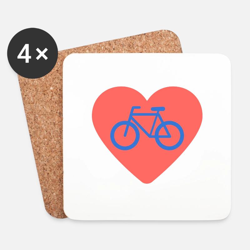 Fahrrad Fahrrad - Untersetzer (4er-Set) - Weiß