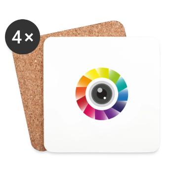 Instagram und snapchat Linse - Untersetzer (4er-Set) - Weiß - Vorne