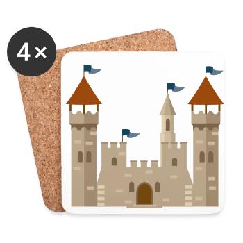 ritterburg - Untersetzer (4er-Set) - Weiß - Vorne