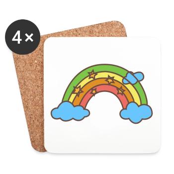 Kinder - Untersetzer (4er-Set) - Weiß - Vorne
