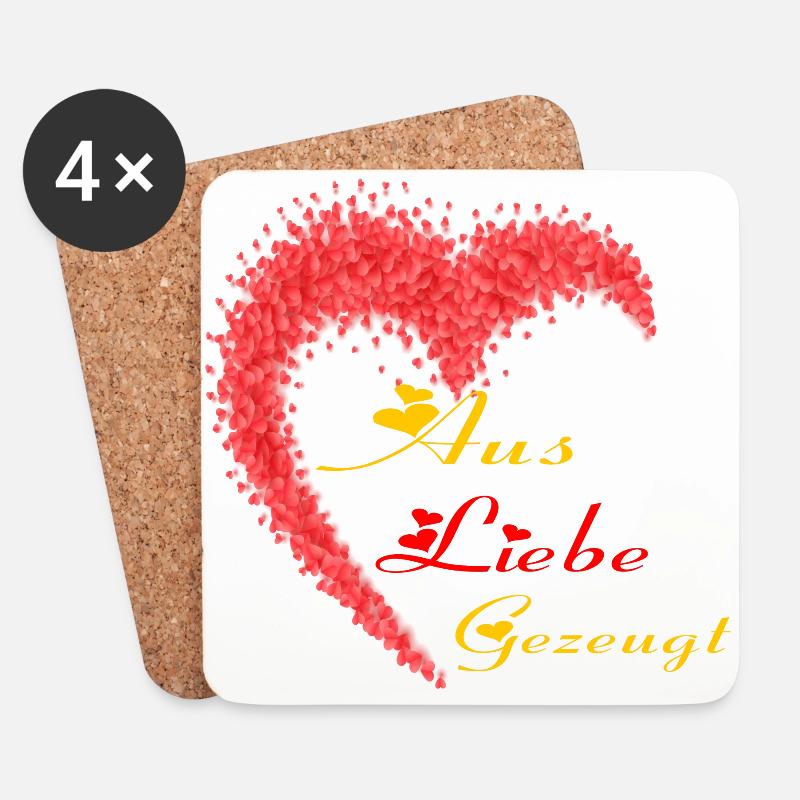 aus liebe gezeugt - Untersetzer (4er-Set) - Weiß