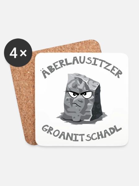 oberlausitz shirt groanitschadl comic - Untersetzer (4er-Set) - Weiß