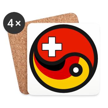 Yin & Yang - Germany & Switzerland - Coasters (set of 4) - white - Front