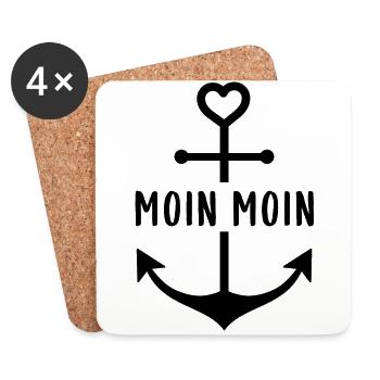 MOIN MOIN - Untersetzer (4er-Set) - Weiß - Vorne