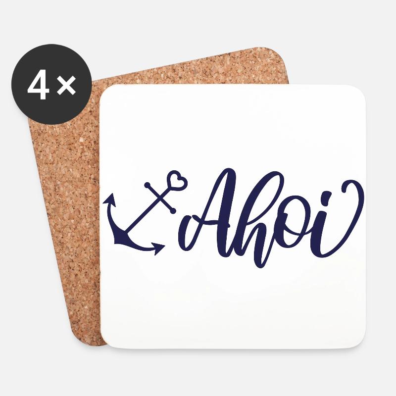 Ahoi - Untersetzer (4er-Set) - Weiß