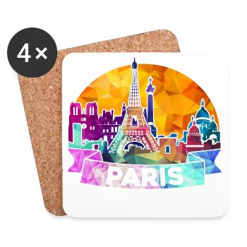 Paris - Untersetzer (4er-Set) - Weiß - Vorne