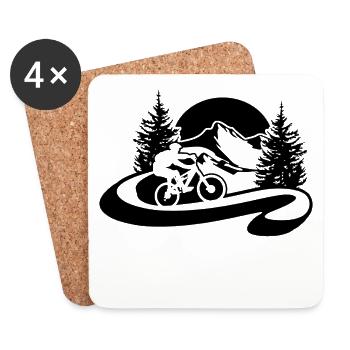 mountain bike - Coasters (set of 4) - white - Front