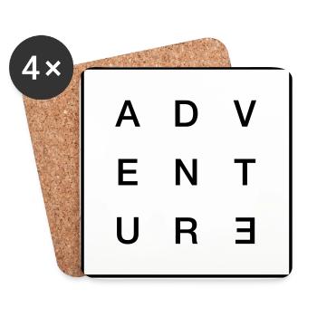 Adventure - Coasters (set of 4) - white - Front
