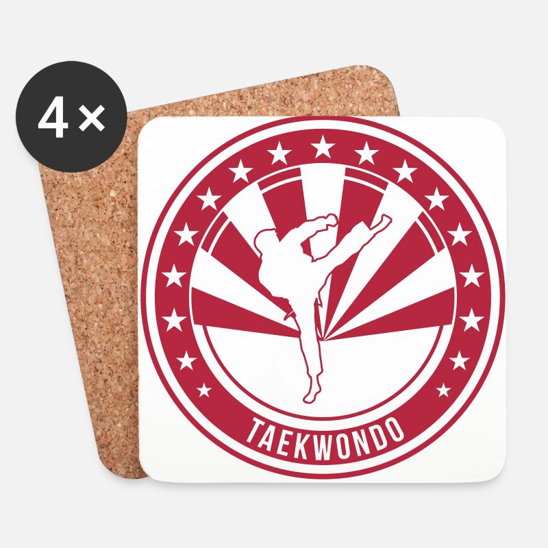 Taekwondo / Tae-Kwon-Do / Taekwon-Do / Kampfkünste - Untersetzer (4er-Set) - Weiß