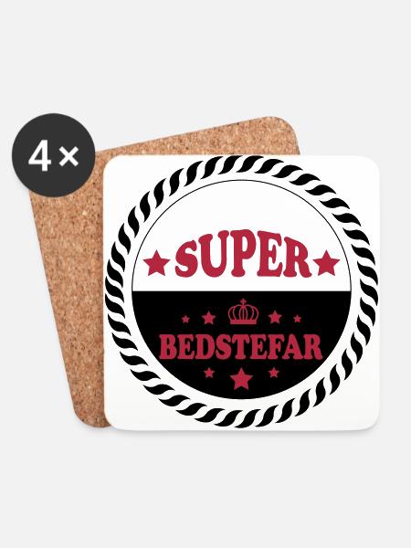Super bedstefar 111 - Coasters (set of 4) - white