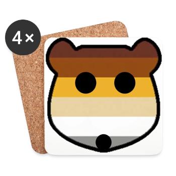 Ours gay - Dessous de verre (lot de 4) - blanc - Devant