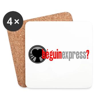 EXPRESS BEGINNEN? - Wortspiele - Francois Ville - Untersetzer (4er-Set) - Weiß - Vorne