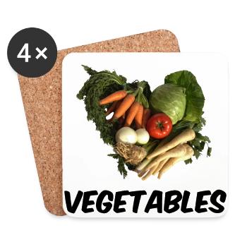 VEGETABLES - Coasters (set of 4) - white - Front