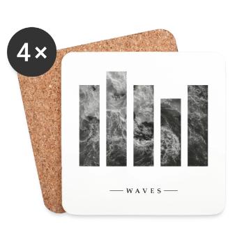 waves - Coasters (set of 4) - white - Front