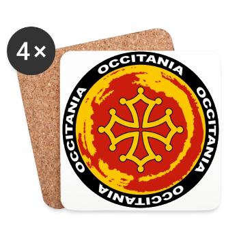occitania - occitanie 04 - Dessous de verre (lot de 4) - blanc - Devant
