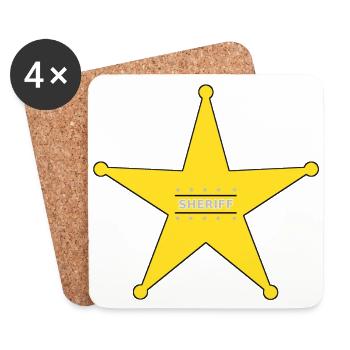 Sheriff Stern - Coasters (set of 4) - white - Front