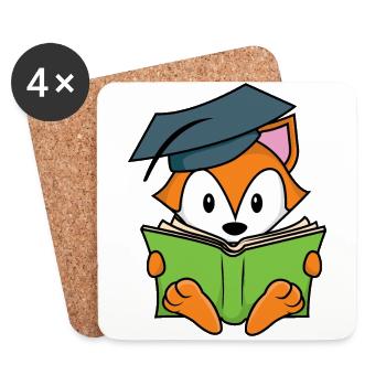 Smart Fox - Coasters (set of 4) - white - Front