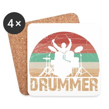 BATTEUR - Dessous de verre (lot de 4) - blanc - Devant