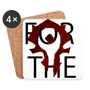 forthehorde wow - Untersetzer (4er-Set) - Weiß - Vorne