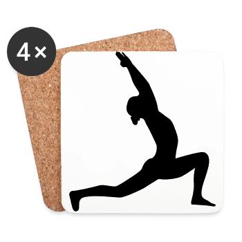 Yoga - Coasters (set of 4) - white - Front