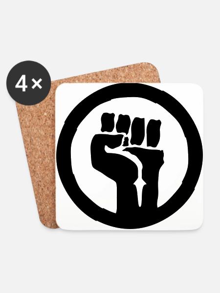 revolution - Coasters (set of 4) - white