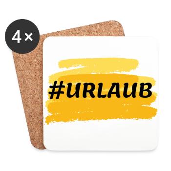 #urlaub - Untersetzer (4er-Set) - Weiß - Vorne