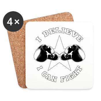 I BELIEVE I CAN FIGHT - Coasters (set of 4) - white - Front