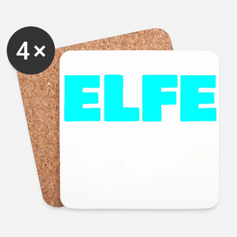 Elfe - Untersetzer (4er-Set) - Weiß