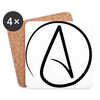Atheism Symbol - Coasters (set of 4) - white - Front