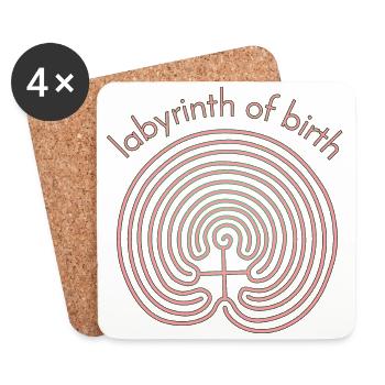 labyrinthe - Dessous de verre (lot de 4) - blanc - Devant