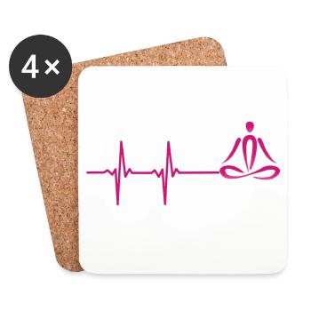 yoga - Coasters (set of 4) - white - Front