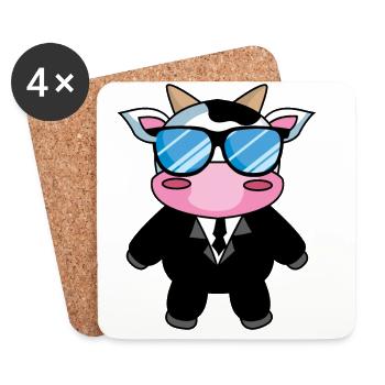 Security or rather SeKUHrity? - Coasters (set of 4) - white - Front