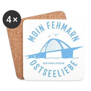 Fehmarn Sonneninsel Ostholstein - Untersetzer (4er-Set) - Weiß - Vorne