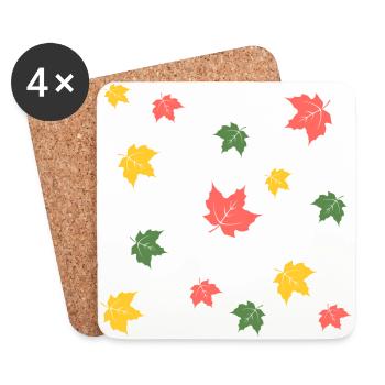 Automne Amour - Dessous de verre (lot de 4) - blanc - Devant