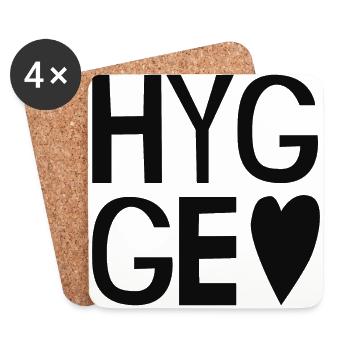 Hygge Love - Untersetzer (4er-Set) - Weiß - Vorne