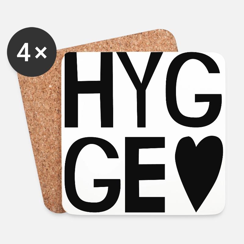 Hygge Love - Untersetzer (4er-Set) - Weiß