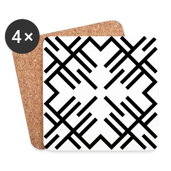 Lines of MAYA 01 - Coasters (set of 4) - white - Front