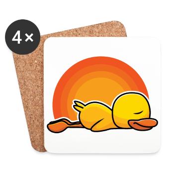 Entspannung zum Sonnenuntergang - Untersetzer (4er-Set) - Weiß - Vorne