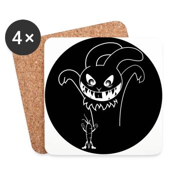 Halloween Rabbit - Coasters (set of 4) - white - Front
