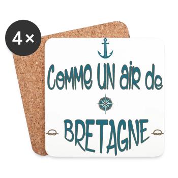 air de bretagne - Dessous de verre (lot de 4) - blanc - Devant