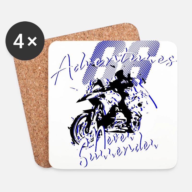 66 Adventures Never Surrender - Untersetzer (4er-Set) - Weiß