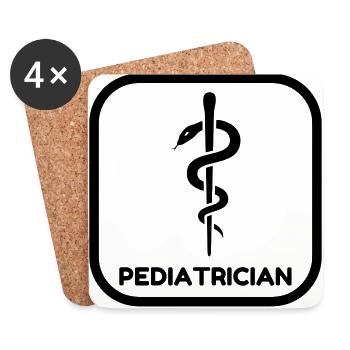Pediatrician Kinderarzt Pédiatre Doctor Arzt - Coasters (set of 4) - white - Front