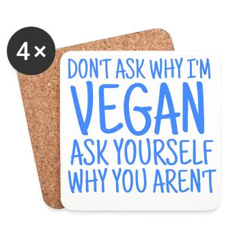 VEGAN VEGANER - Coasters (set of 4) - white - Front