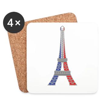 France Tour Eiffel - Dessous de verre (lot de 4) - blanc - Devant