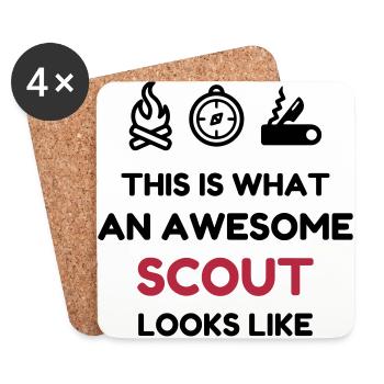 Scout Scouting Pfadfinder Pfadfinderin Scoutisme - Coasters (set of 4) - white - Front