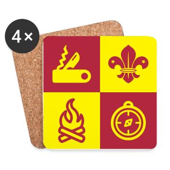 Scout Scouting Pfadfinder Pfadfinderin Scoutisme - Coasters (set of 4) - white - Front