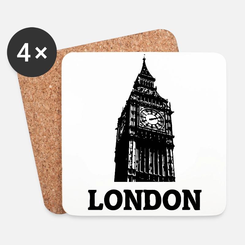 London - Untersetzer (4er-Set) - Weiß