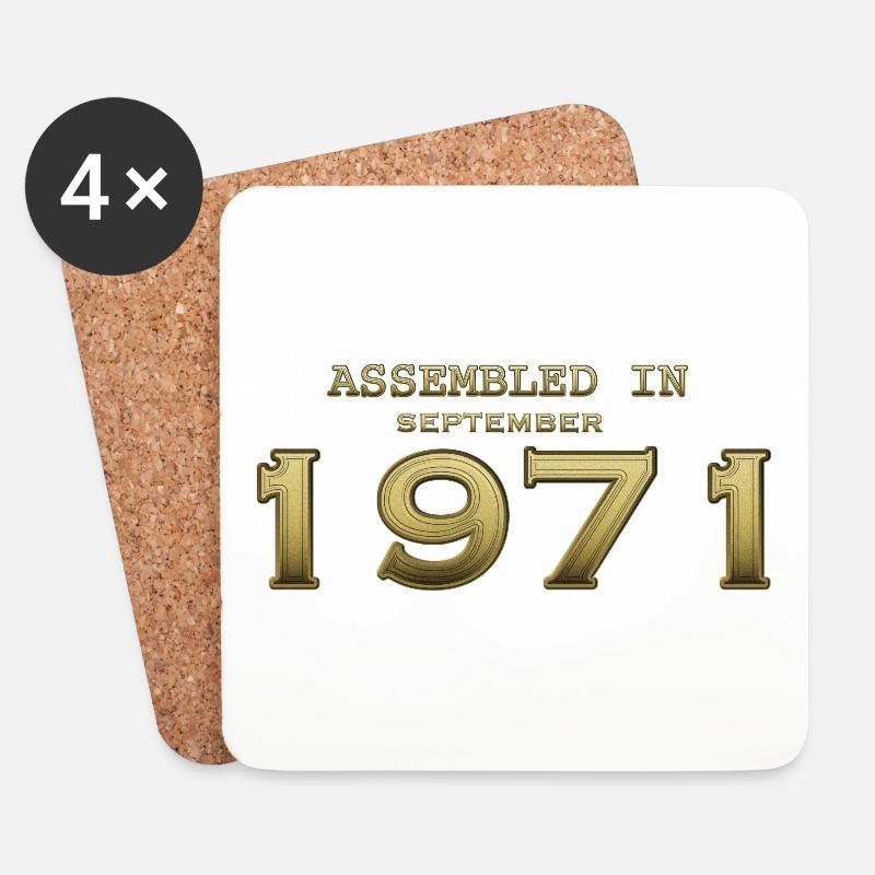 Assembled September 1971 - Coasters (set of 4) - white