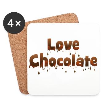 Love Chocolate - Coasters (set of 4) - white - Front