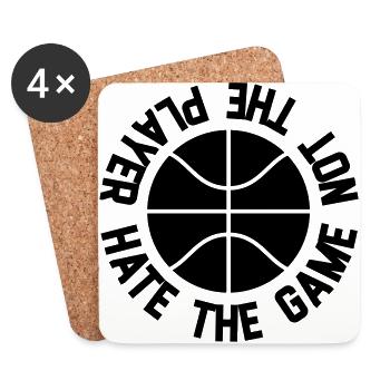 Basketball love joueur de basket-ball Ball Dunk Love - Dessous de verre (lot de 4) - blanc - Devant
